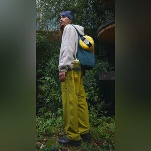 Urban Outfitters Without Walls Cropped Nylon Trail Pant Chartreuse Hiking Active